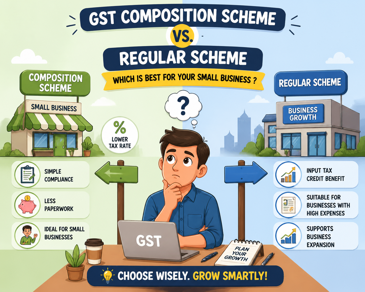 GST Composition Scheme Vs. Regular Scheme: Which Is Best For Your Small Business ?