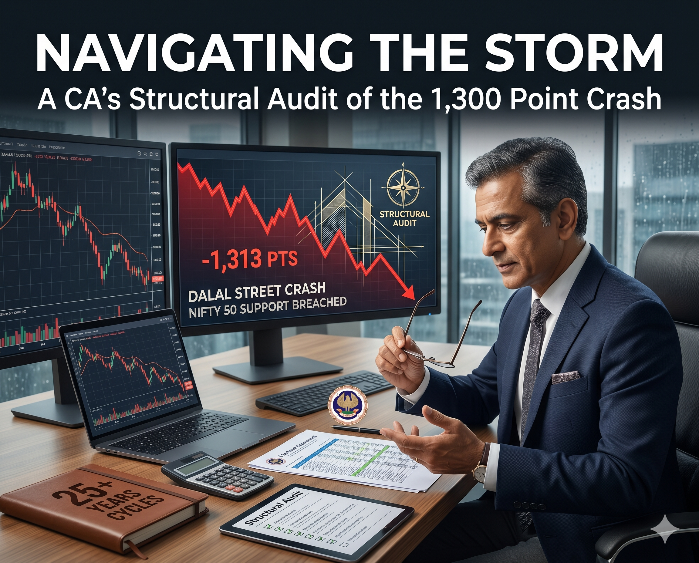 Navigating The Storm: A Chartered Accountant’s Structural Audit Of The 1,300 Point Market Crash
