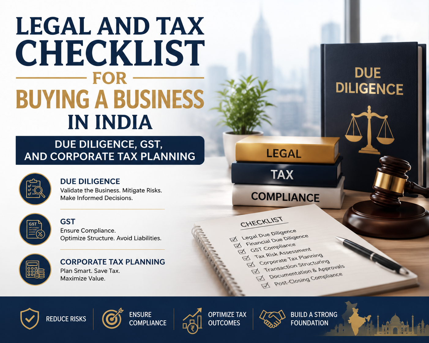 Legal And Tax Checklist For Buying A Business In India: Due Diligence, GST, And Corporate Tax Planni