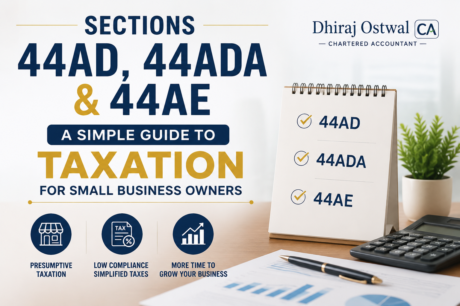 Sections 44AD, 44ADA And 44AE: A Simple Guide To Taxation For Small Business Owners