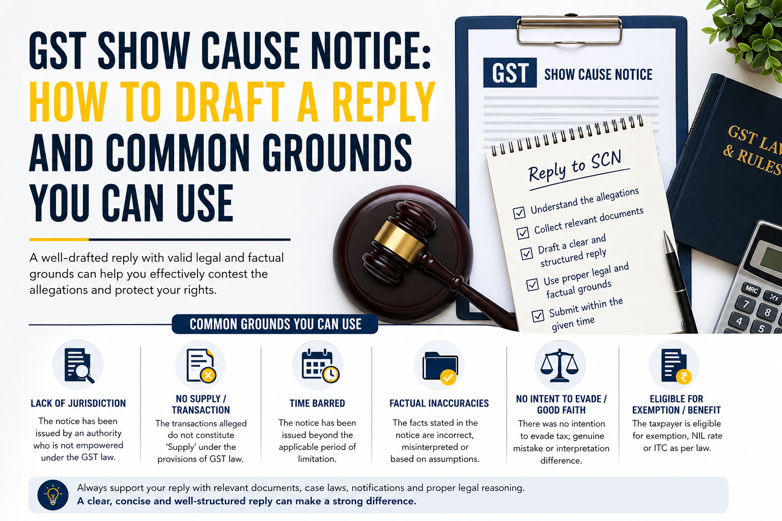 GST Show Cause Notice: How To Draft A Reply And Common Grounds You Can Use