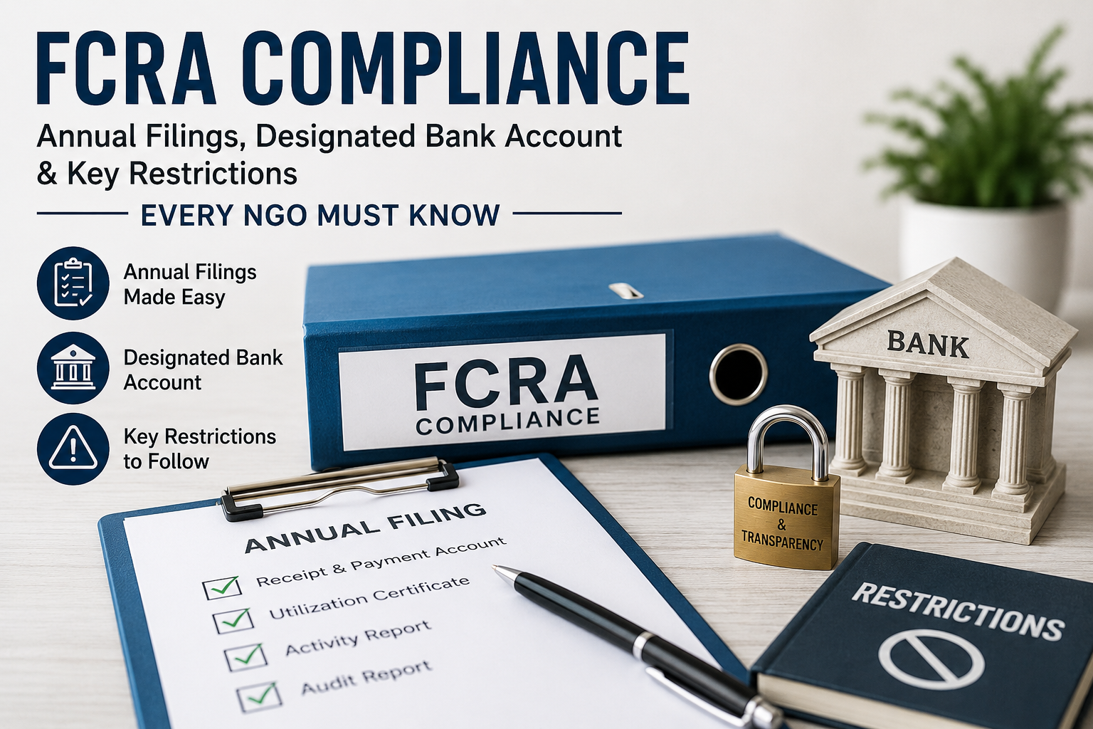 FCRA Compliance-Annual Filings, Designated Bank Account And Key Restrictions Every NGO Must Know