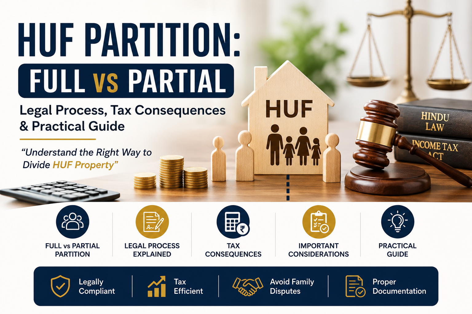 HUF Partition: Full Vs Partial – Legal Process, Tax Consequences & Practical Guide
