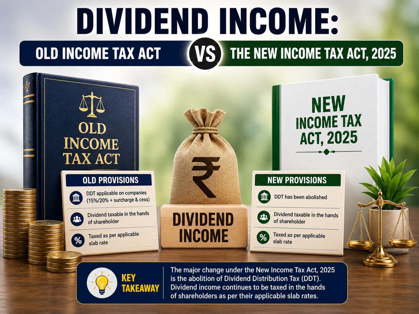 Dividend Income: Old Income Tax Act Vs The New Income Tax Act, 2025