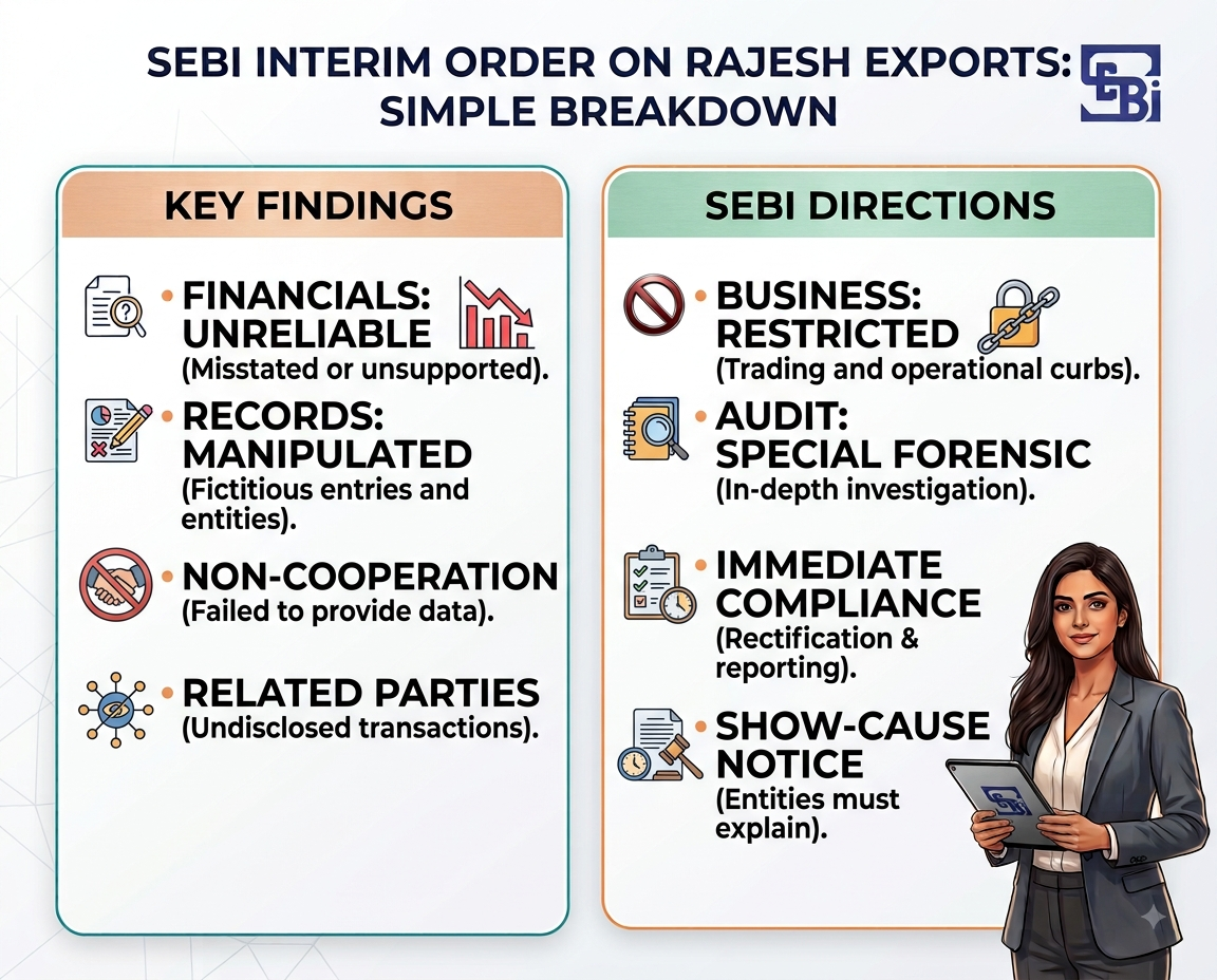 SEBI Interim Order On Rajesh Exports — Simple Breakdown