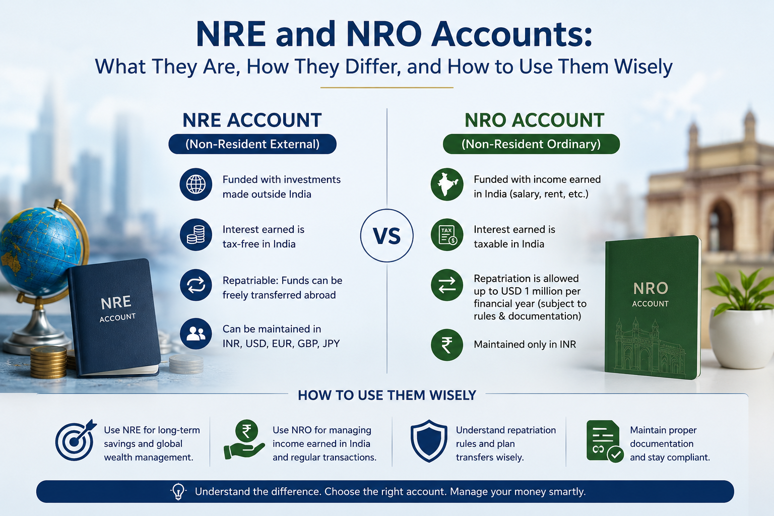 NRE And NRO Accounts: What They Are, How They Differ, And How To Use Them Wisely