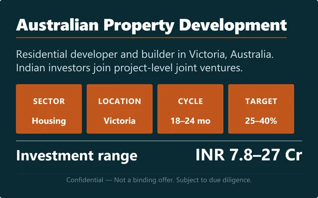 Project Habitat — Australian Residential Development Joint Venture