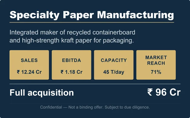 Project Meridian — Specialty Paper & Packaging Materials Manufacturer